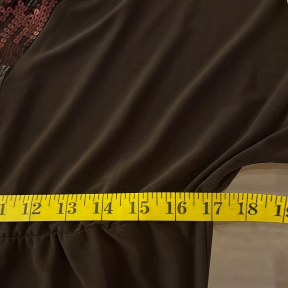 Antthony Original Brown Blouse with Sequin Detail - Picture 5 of 7